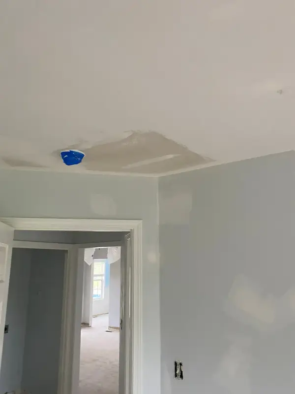 Patched ceiling above a light gray doorway, Pleasant View, TN