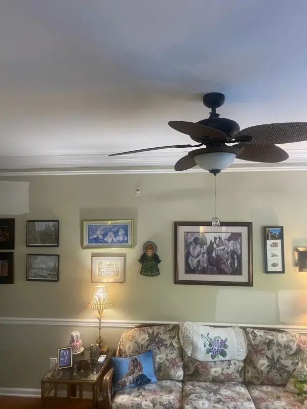 Sitting room with white chair rail and crown, Brentwood, TN