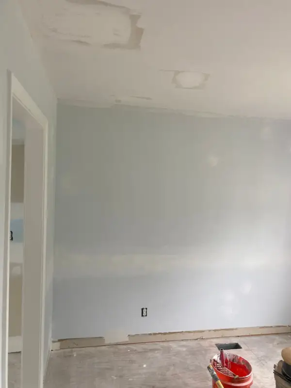 Pale walls with patching near the ceiling, Pleasant View, TN