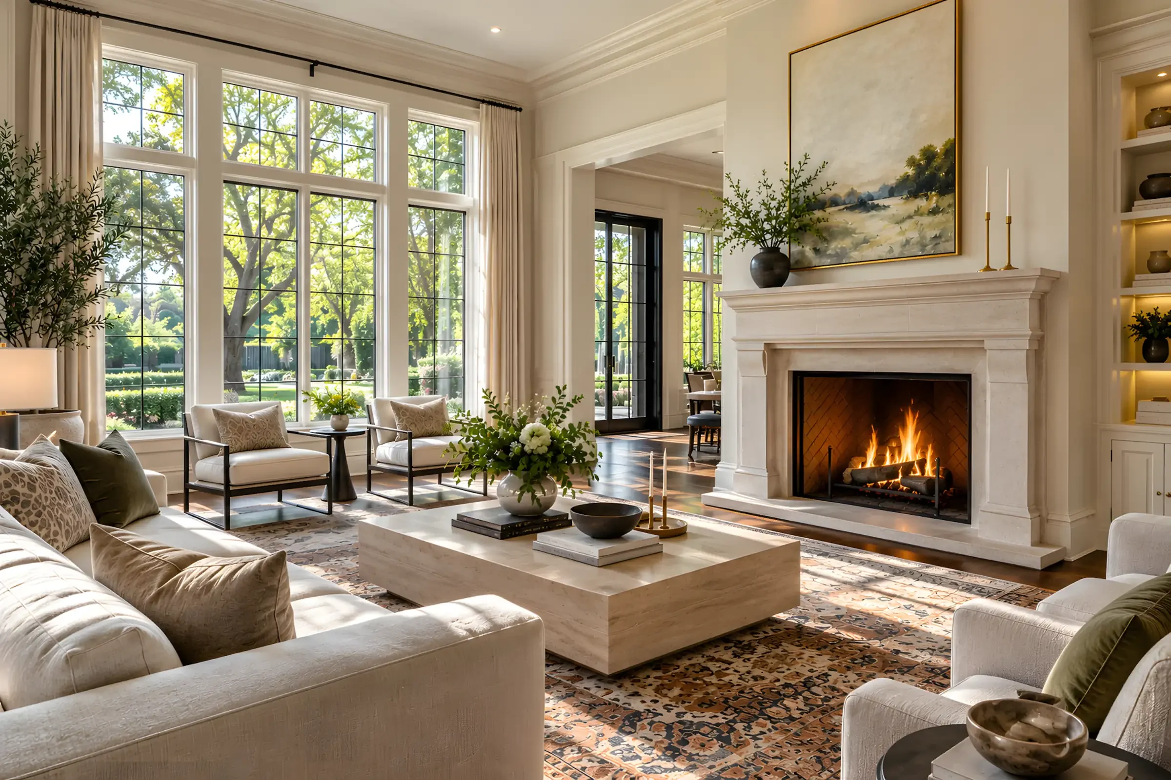 Illustrative formal room in an estate home, painted with an artist's eye, interior painting for Belle Meade homes
